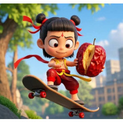 哪吒 卡通 #AI圖片案例 #作品 #AI創作圖片 